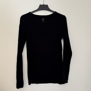 GAP Women's Elegant Black Long Sleeve Top